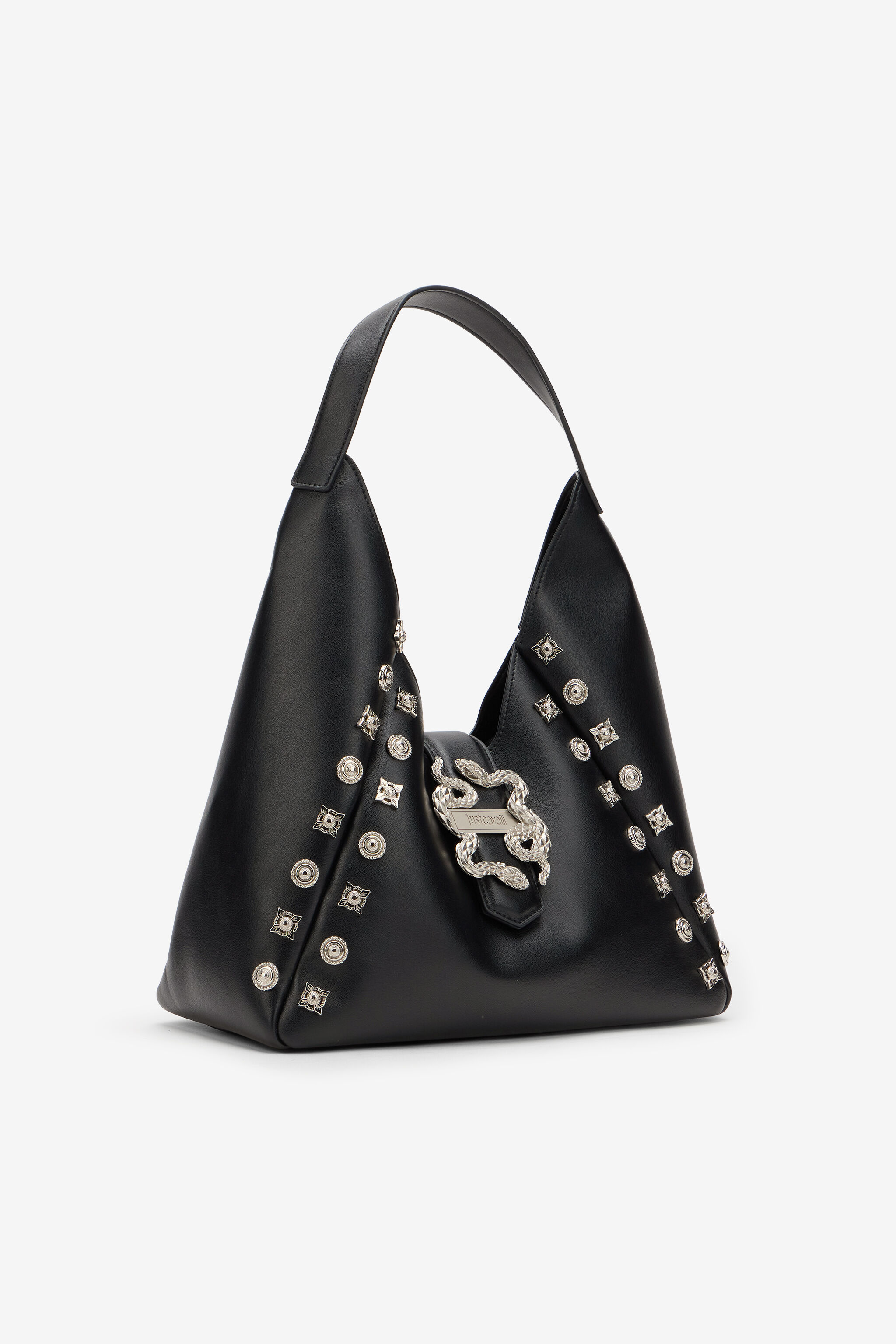 JC Black Shoulder Bag with Serpent Clasp BLACK WFB030-WF360