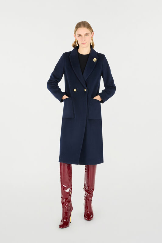 RC Cappotto Blu in Lana Cashmere Blu scuro OOT50C-WH016