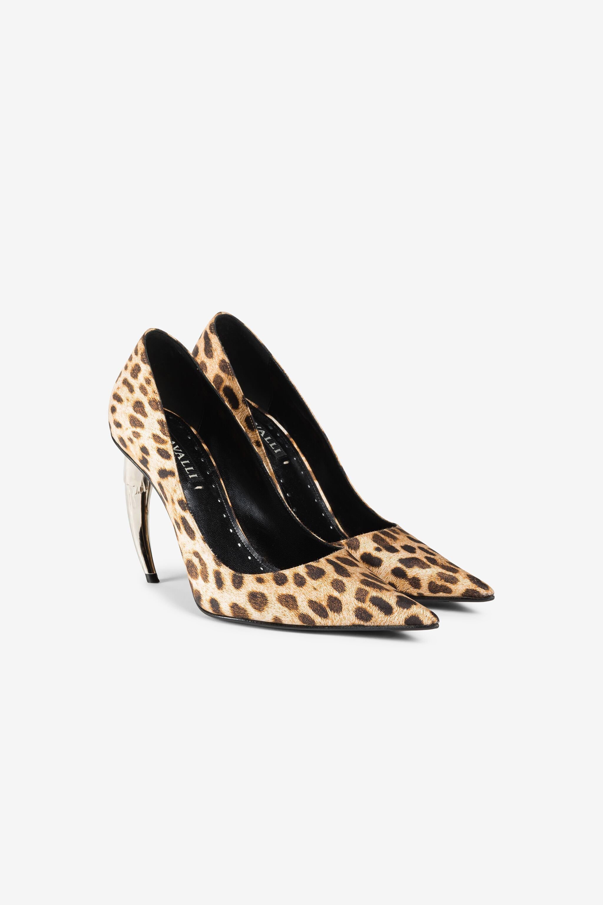 Cheetah Print Tiger Tooth Pumps in Light brown for Women Roberto Cavalli