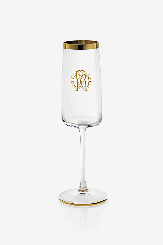 HO Monogram Gold 2 Champagne Goblets Set Gold RALA04-IA009