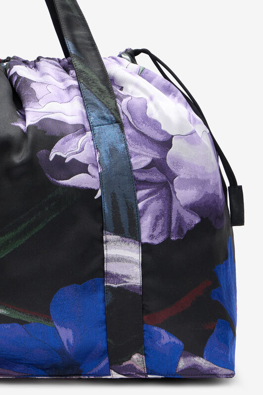 RC Shopper Bag With Floral Pattern LILAC/BLACK POB01A-FY046