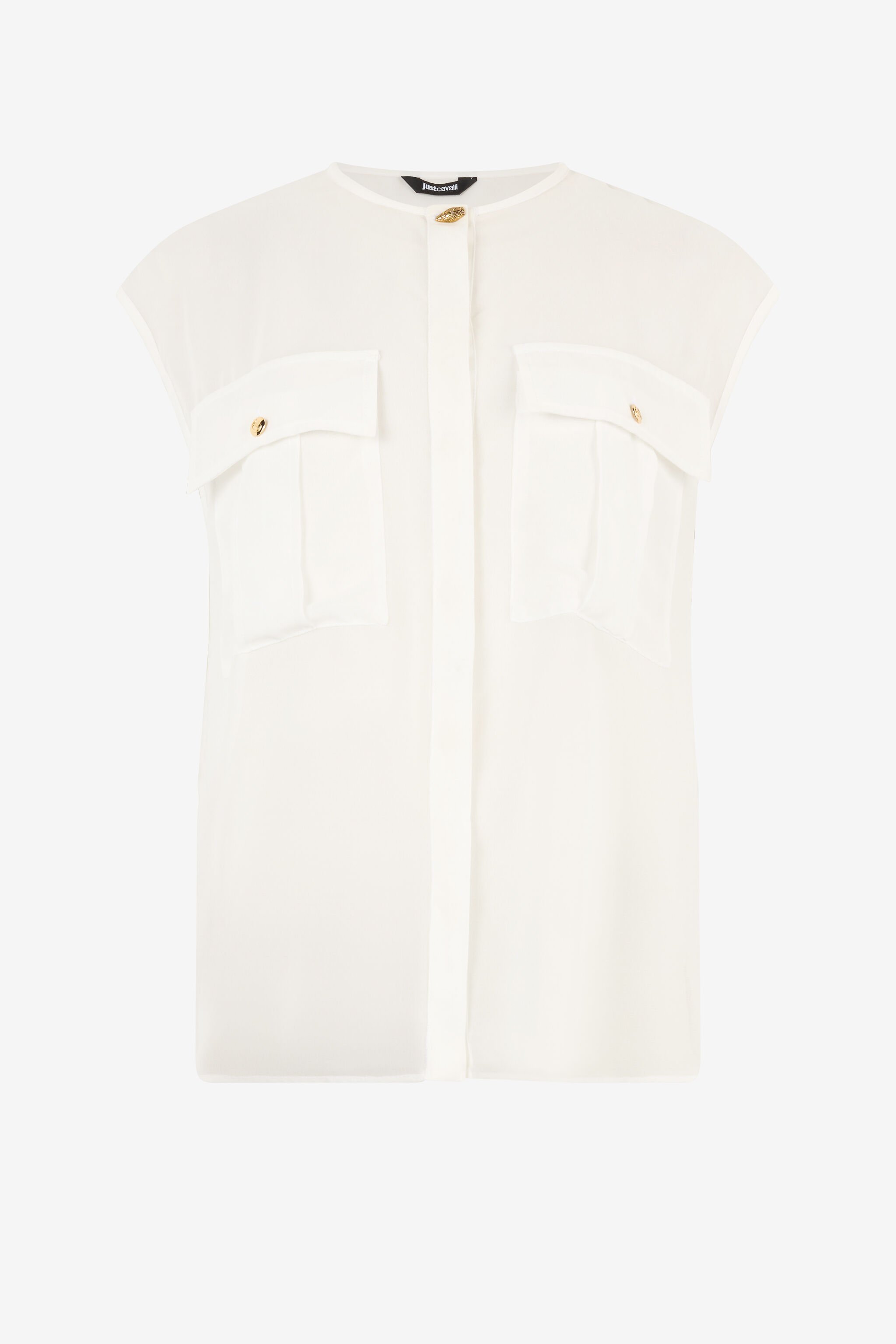 JC Top Smanicato See-Through Bianco UFT154-UF220