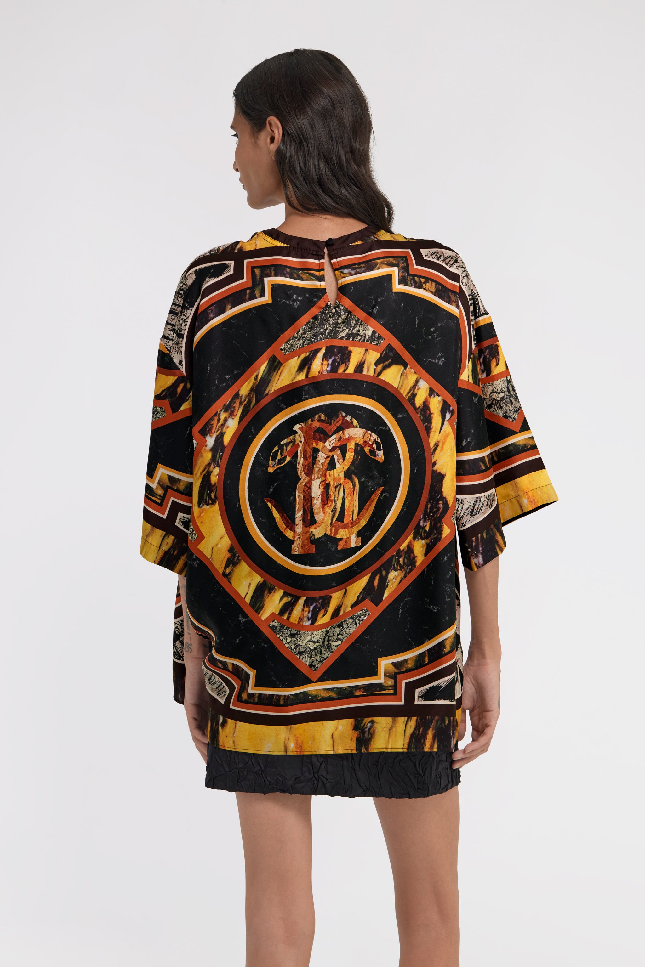 RC Marble Print T-Shirt Orange TWT602-SKN44