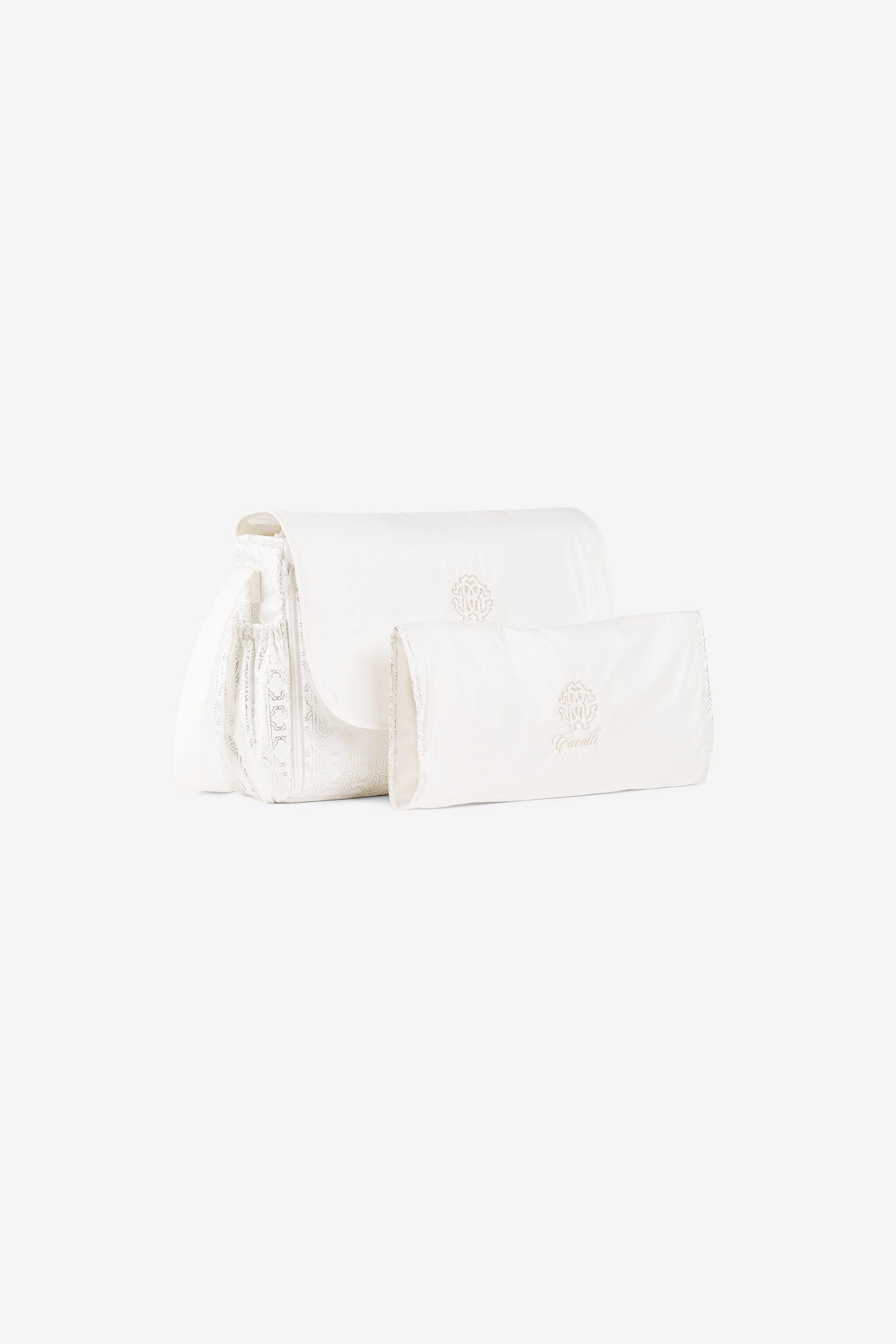 JU RC Monogram-Print Changing Bag Set White QJT867-SB085