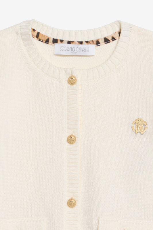 JU Ivory Cotton Cardigan MILKY WHITE WJM600-MG001