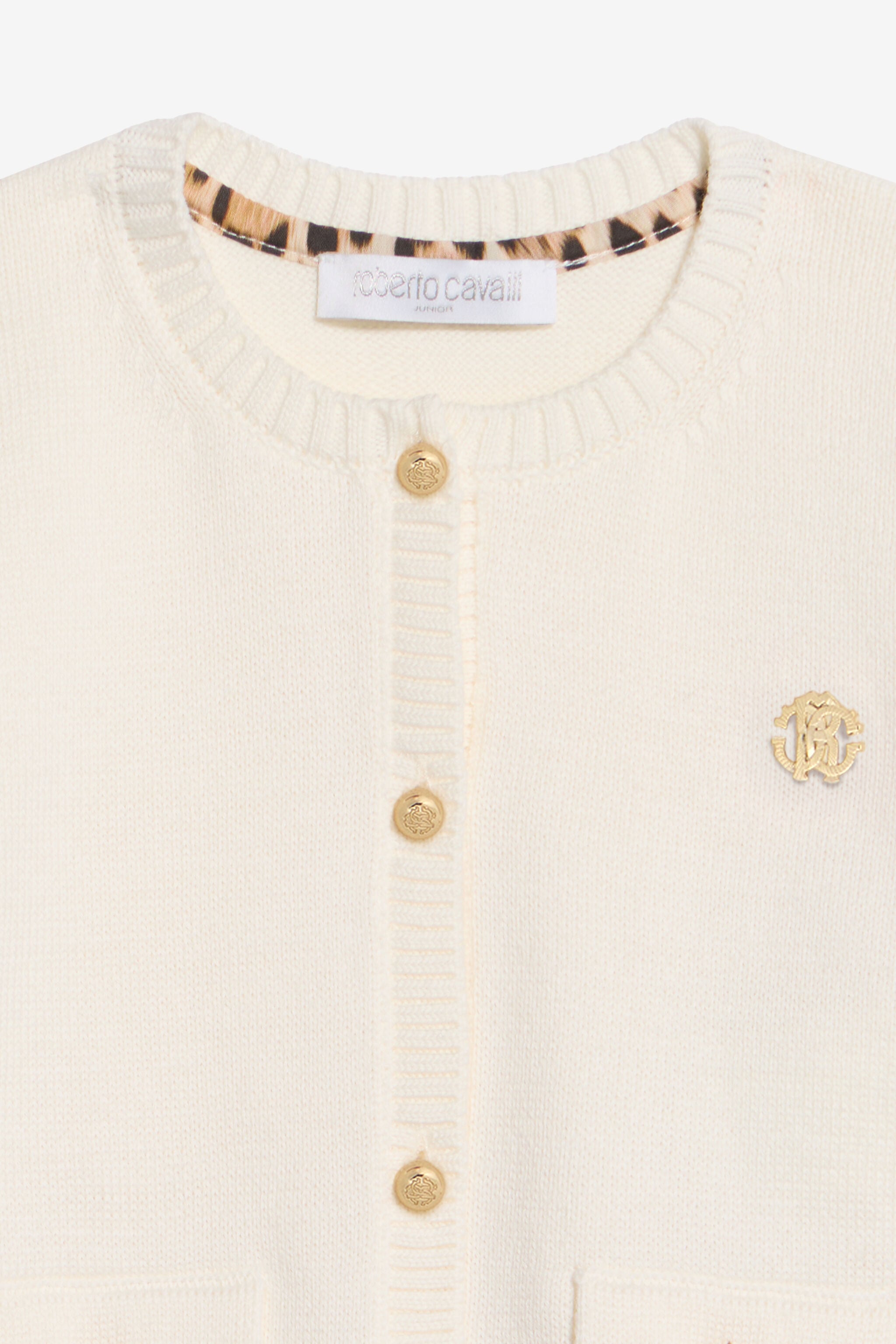 JU Ivory Cotton Cardigan MILKY WHITE WJM600-MG001