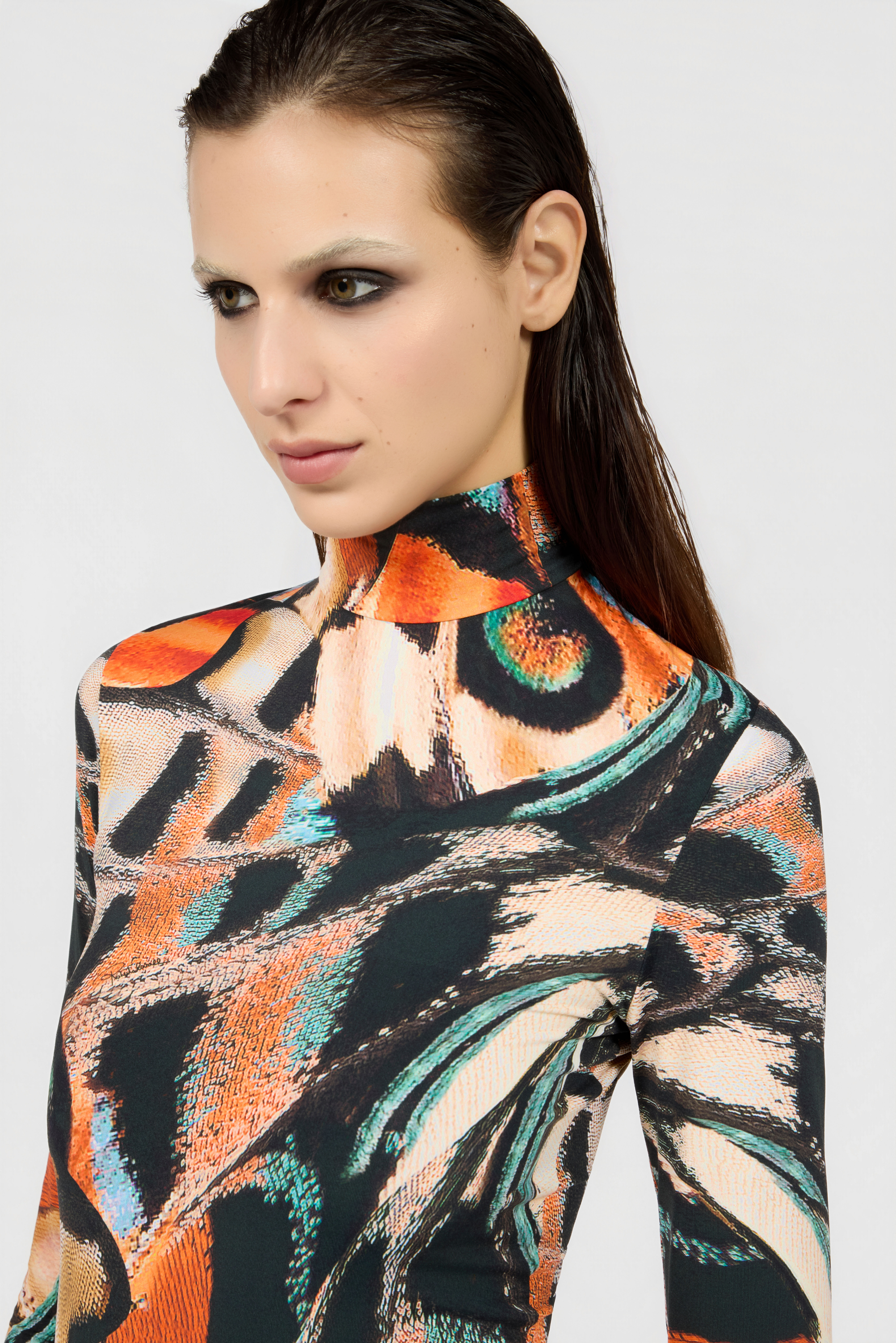 RC Top Estampado Butterfly BLACK/MULTICOLOR XQT608-LNT28