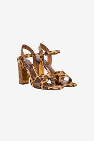 ${brand} Hairy Cheetah Skin Sandals ${colorDescription} ${masterID}