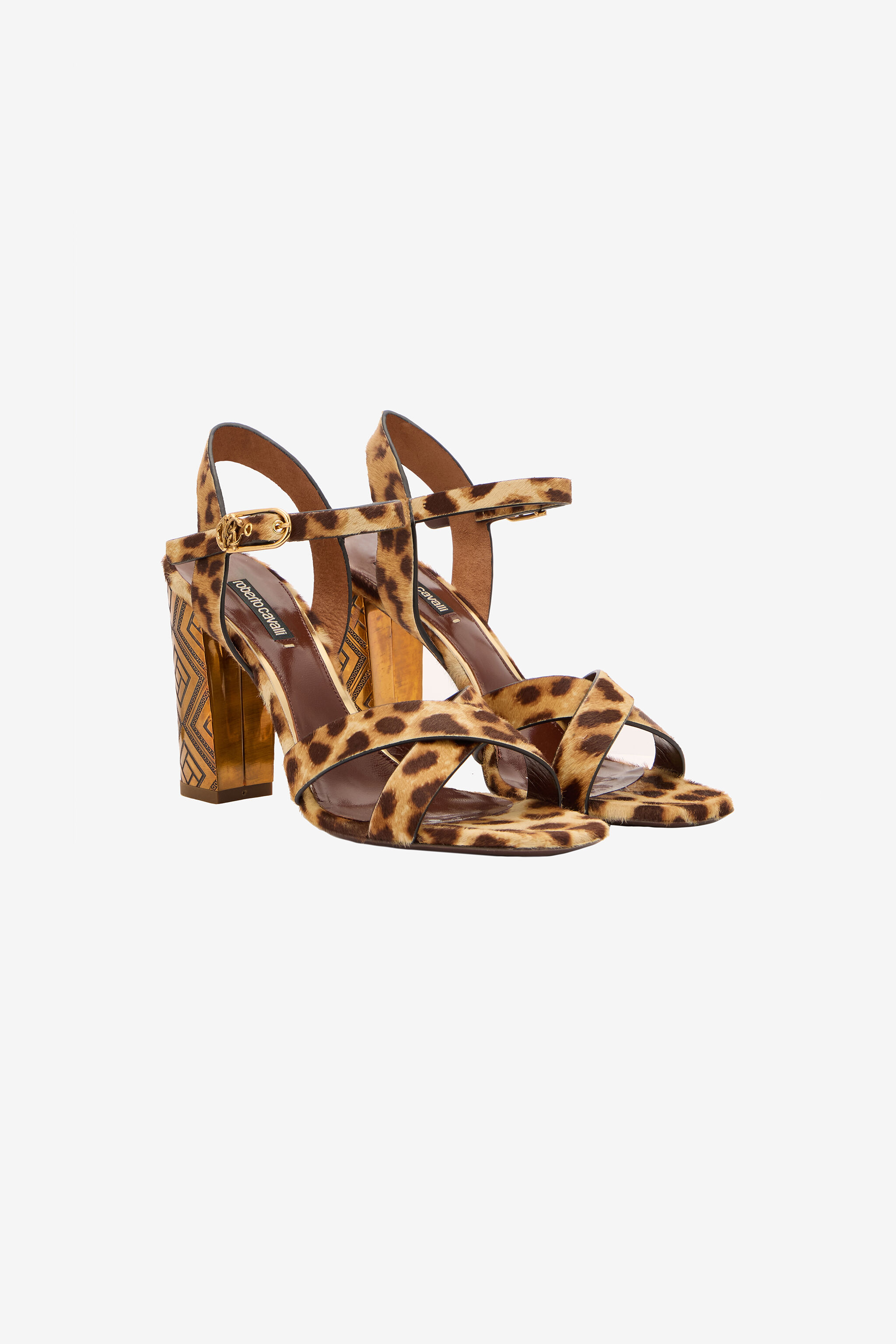 RC Hairy Cheetah Skin Sandals Brown VKS011-PZA92