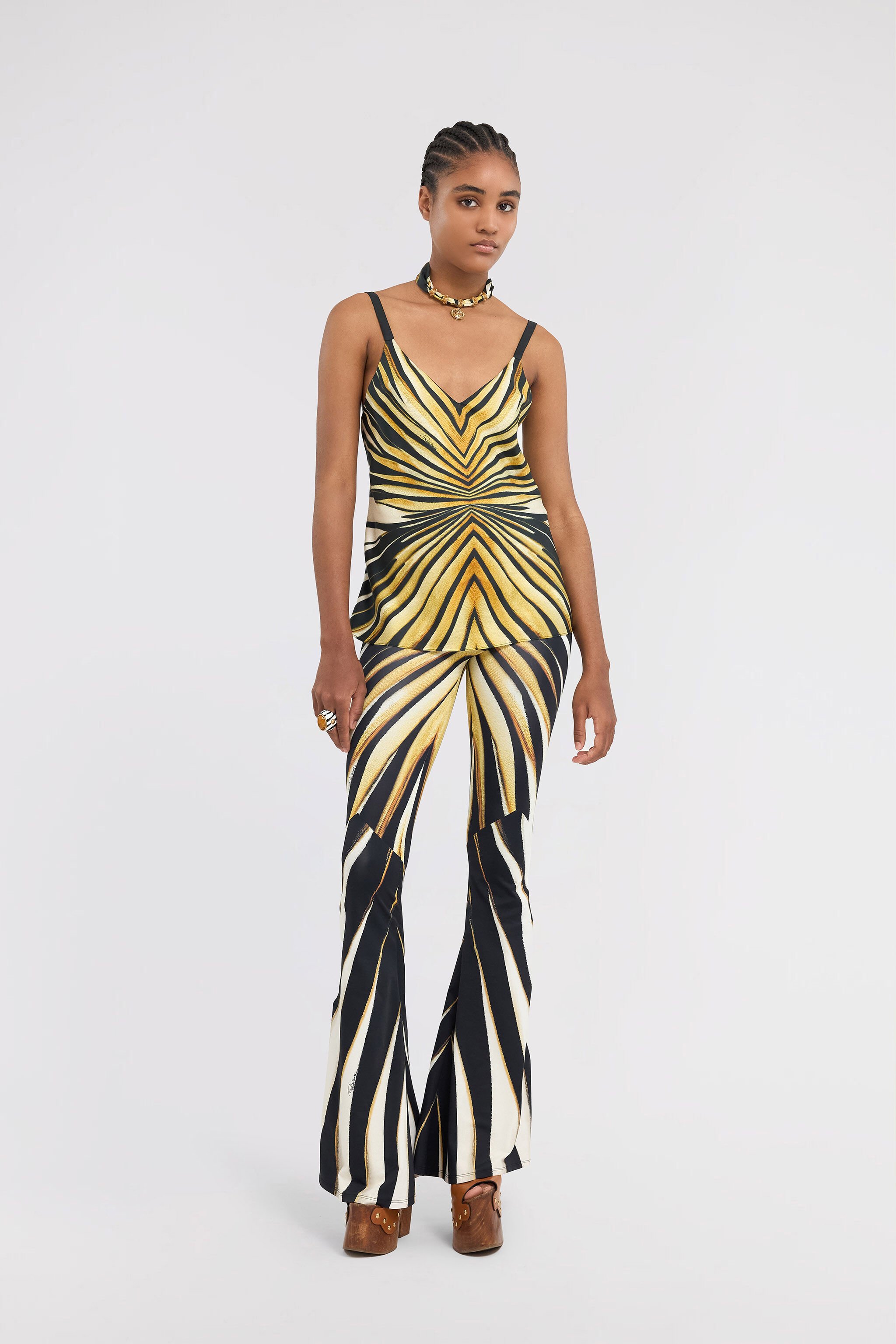 RC Seidentop Mit Ray Of Gold Print Gold TKT600-4QM33