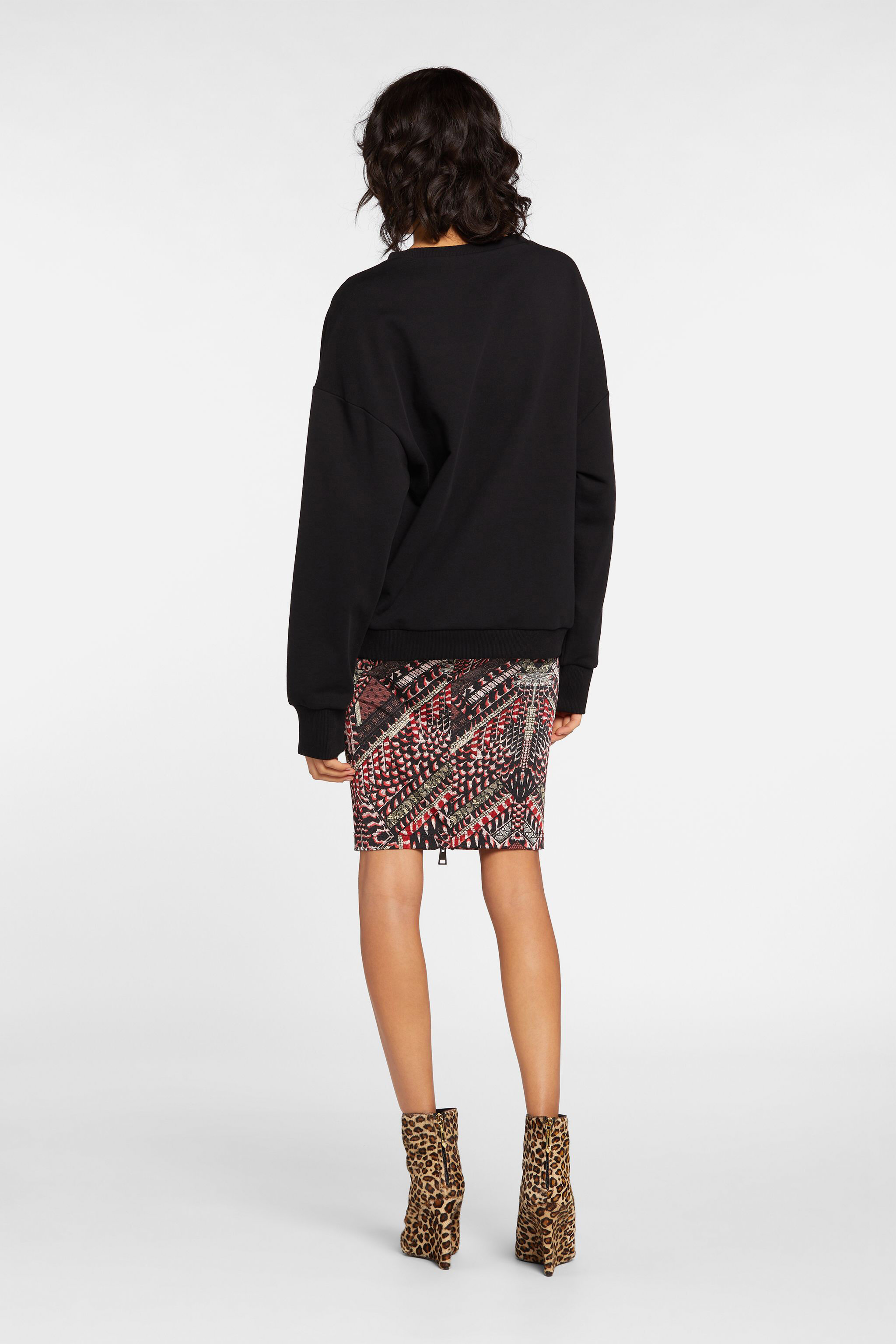 JC Just Cavalli Abstract-Jacquard Pencil Skirt 240S-240S FQLSEJ-ISD8Y