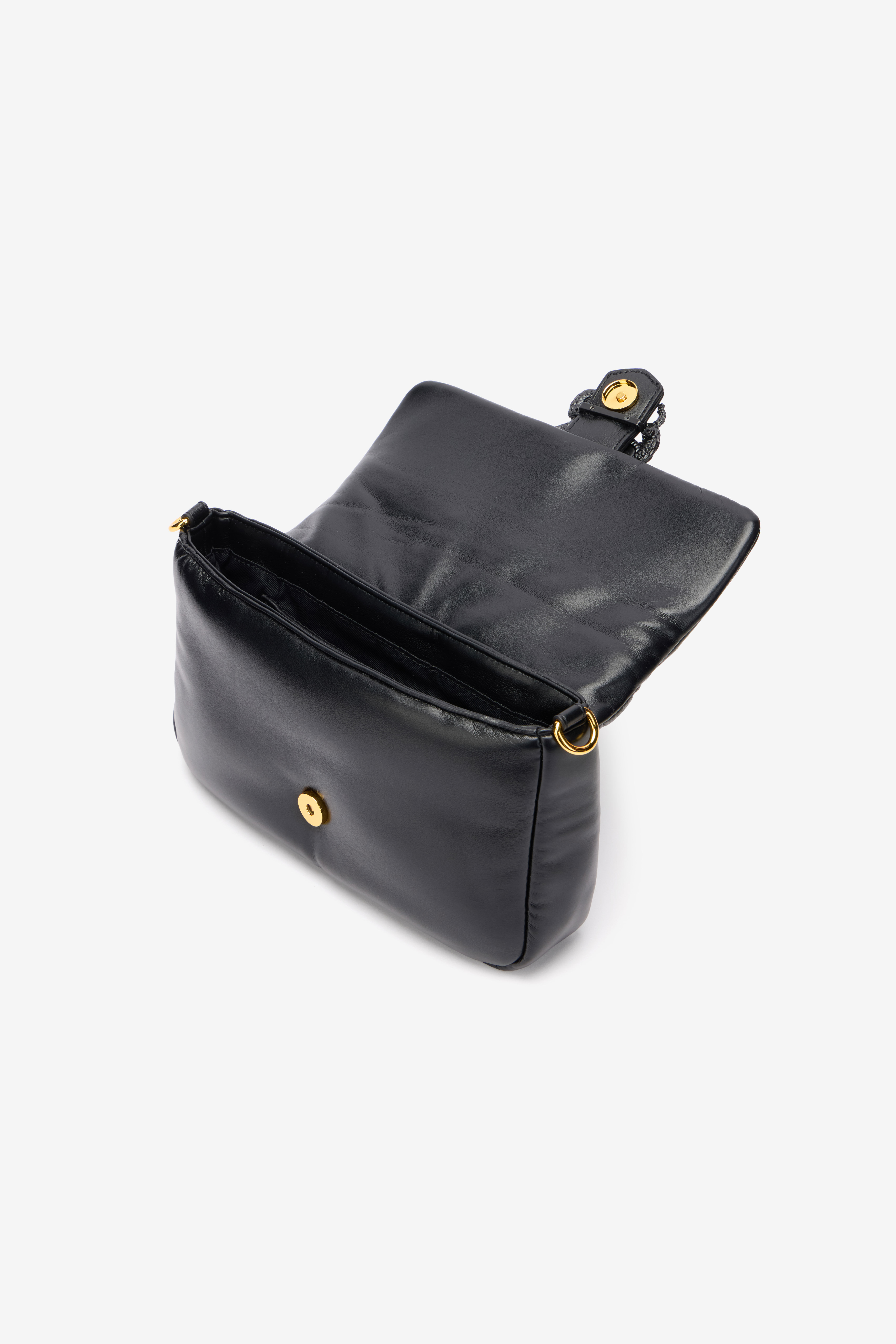JC Rectangular Bag With Mirror Snake BLACK UFB051-UF420