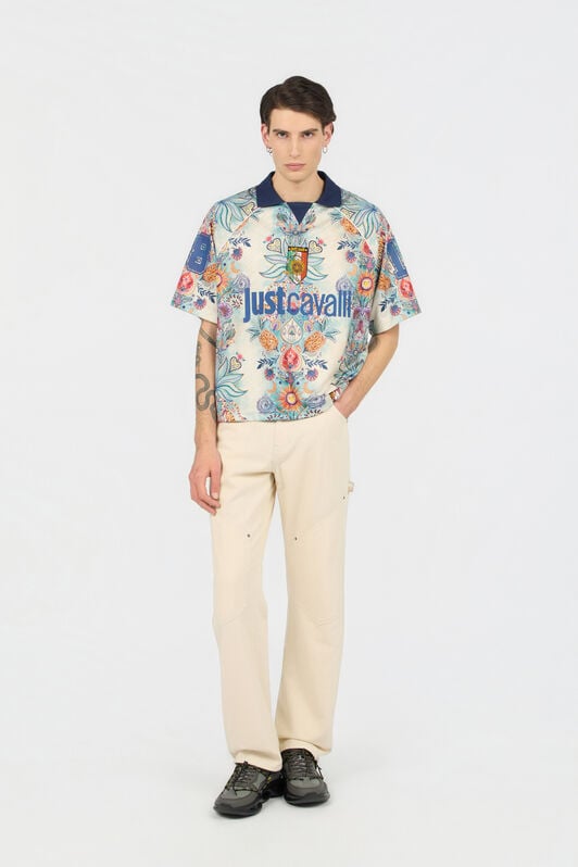 JC T-Shirt mit Tropical Garden-Print 217 AZZURRO + 582 AR WFT054-WF084