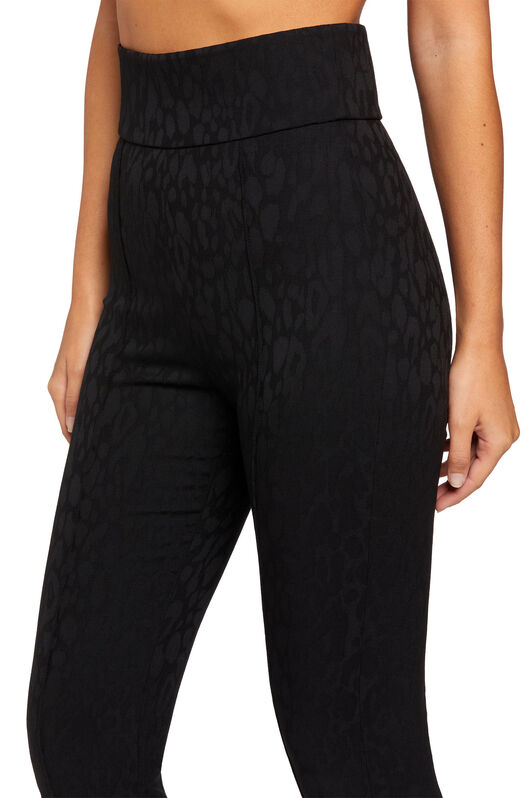 RC Leggings mit Leoparden-Print Schwarz LQT205-FY083
