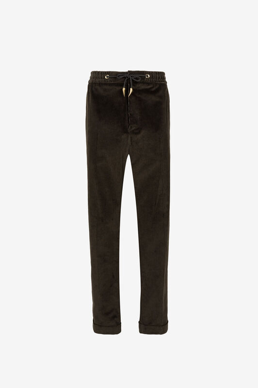 RC Pantaloni in velluto con Monogram RC MILITARY PRR206-VL007