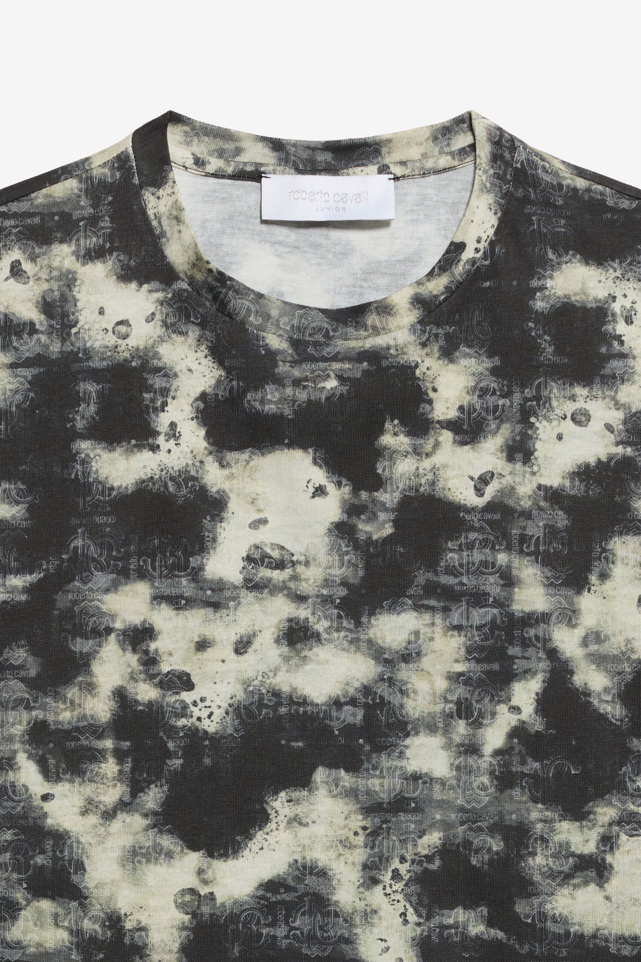 JU Cotton T-shirt With Camouflage Print CAMOU BLACK WJT60O-JFR15
