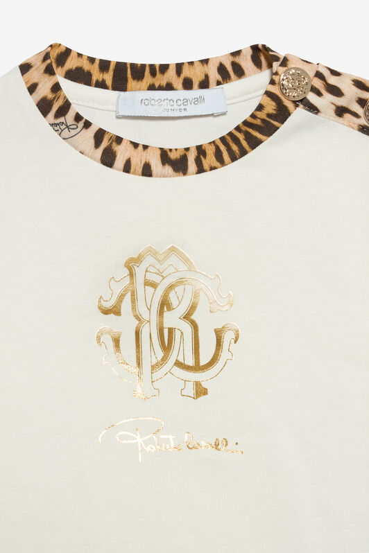 JU Milk White T-Shirt with RC Monogram MILKY WHITE VJT607-JD001