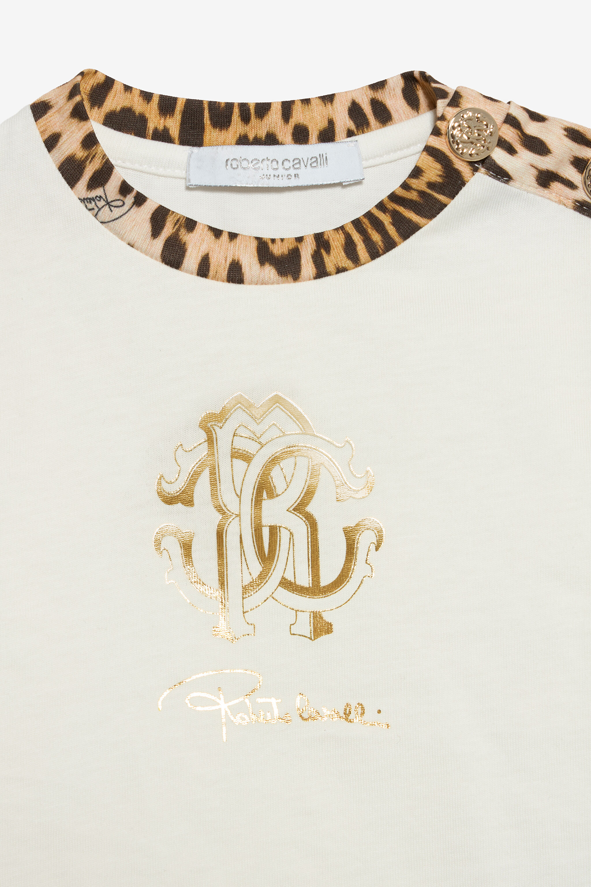 JU Milk White T-Shirt with RC Monogram MILKY WHITE VJT607-JD001
