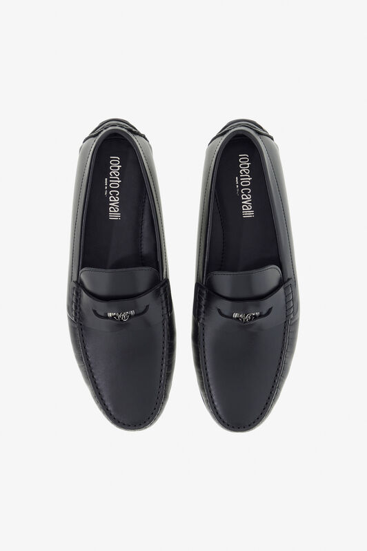 RC Logo-Embellished Loafers Black TRS035-PZ03A