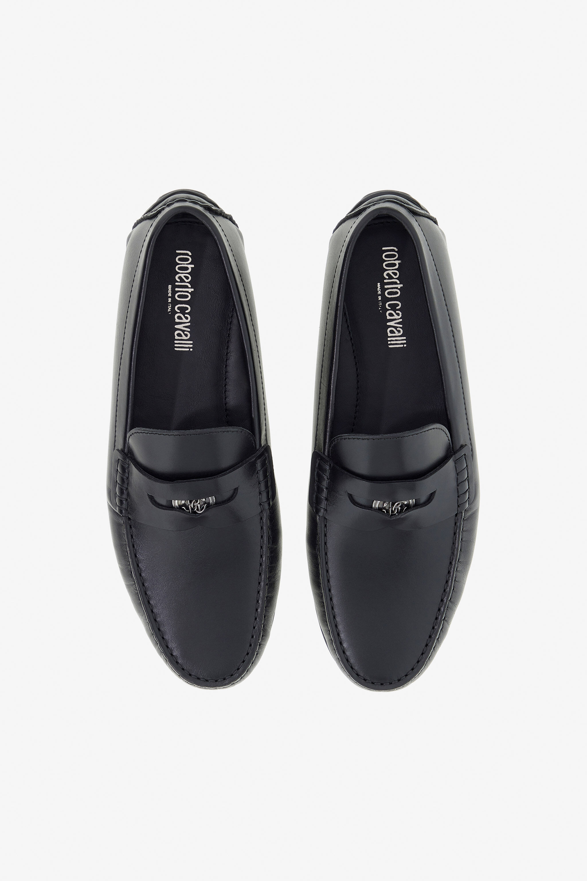 RC Logo-Embellished Loafers Black TRS035-PZ03A