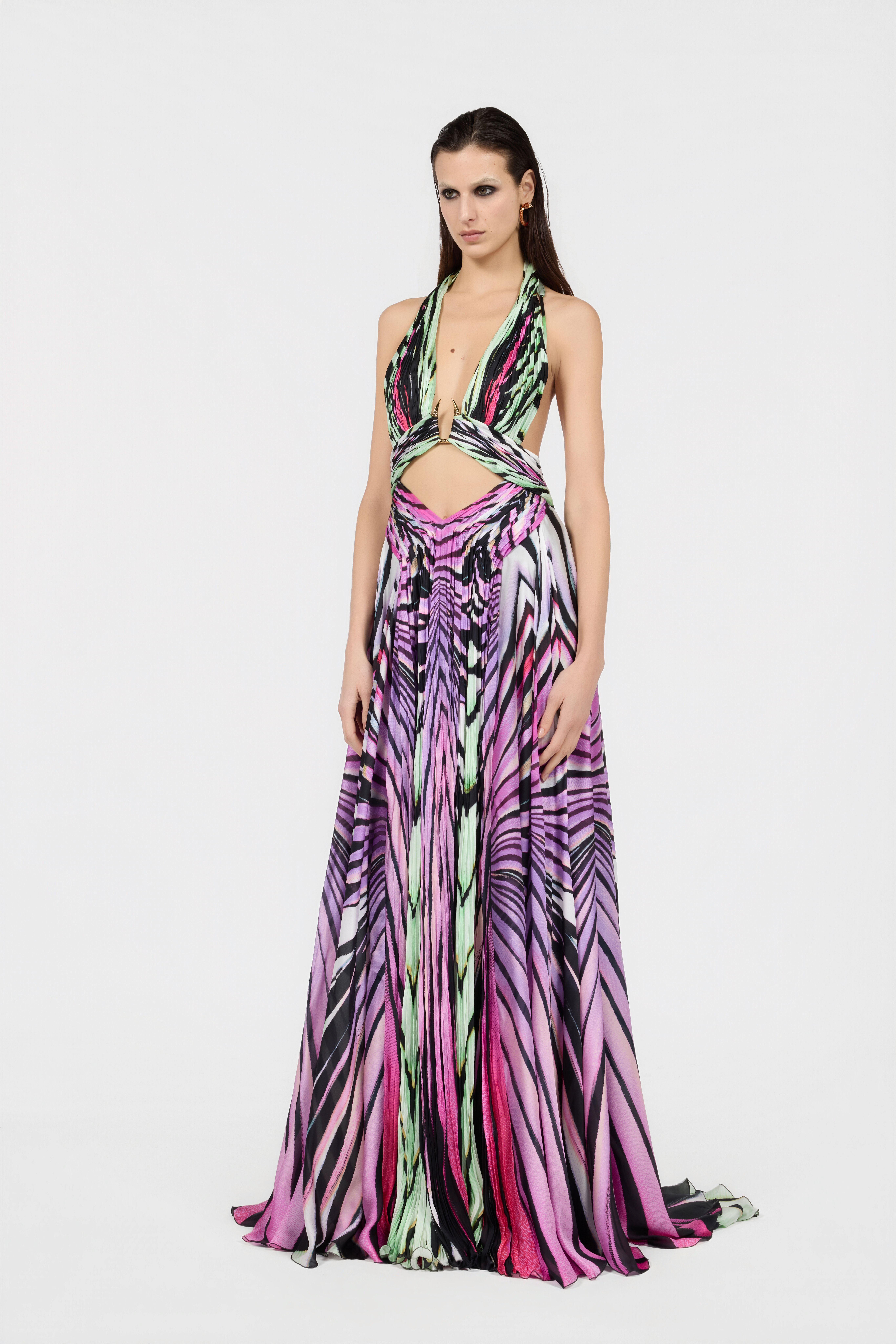 Ray of Paradise Print Silk Maxi Dress in MULTICOLOR for Women
