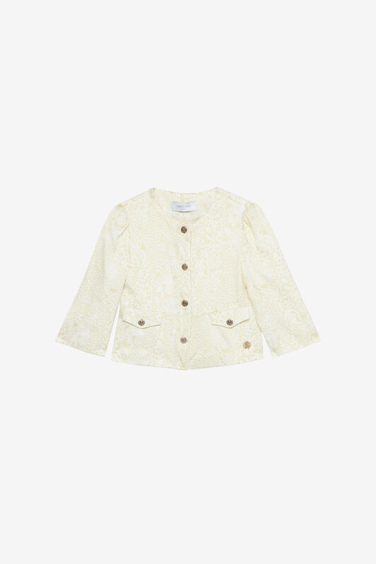 JU Jacke Mit Gepardenprint Elfenbein UJT42B-6DO35
