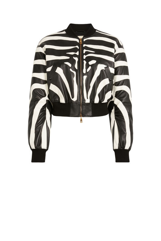RC Bomber cropped con motivo Zebra Avantgarde RC Bomber cropped con motivo Zebra Avantgarde BLACK/WHITE KWP805-PN048