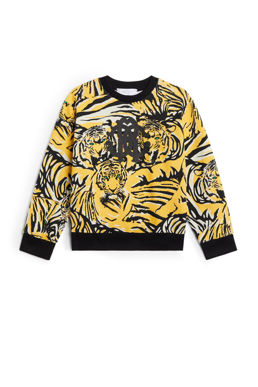 JU Tiger print logo sweatshirt YELLOW/BLACK/WHITE JJT956-HUS69
