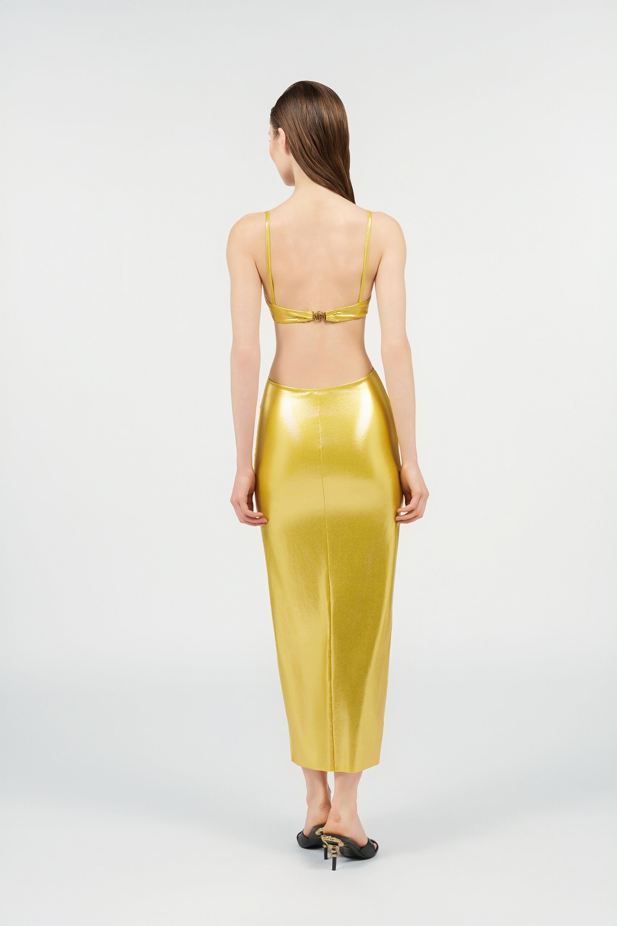 RC Long Golden Satin Dress LIGHT GOLD WKW023-LL031