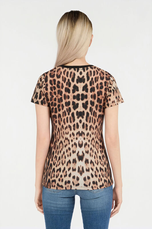 RC Leopard Print T-Shirt JAGUAR QOT60A-JFG34
