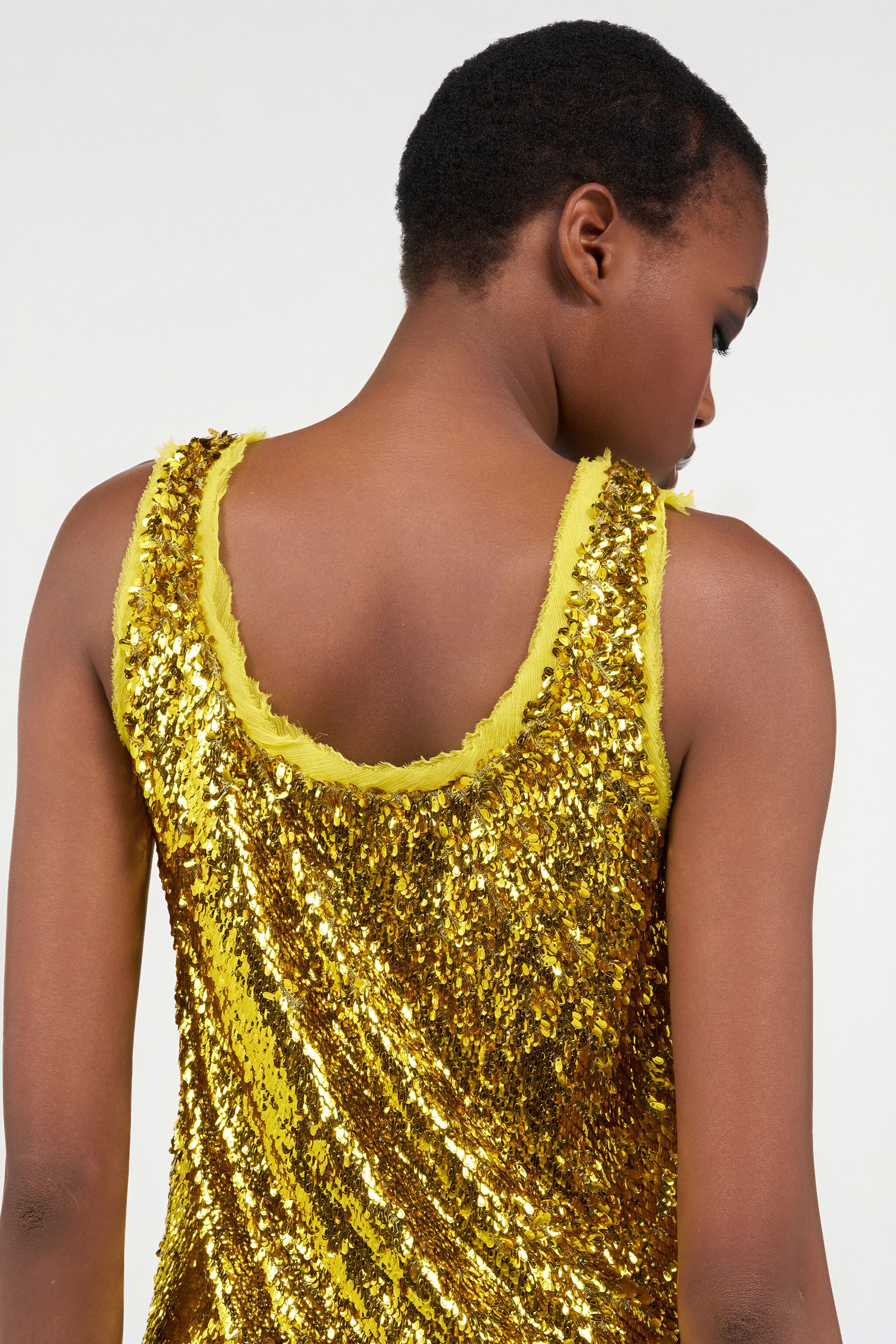 RC Gold Sequin Top YELLOW WQT607-FT014