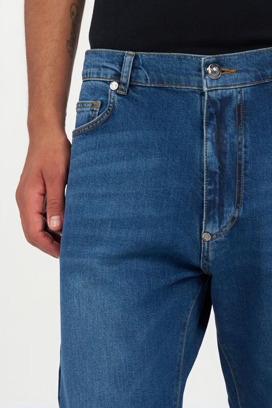 RC Blue Denim Jeans With Monogram RC DARK BLUE QOJ250-DLO02