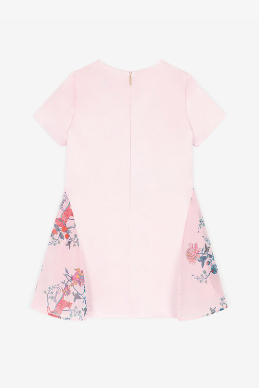 JU Floral-Print Silk Dress JU Floral-Print Silk Dress Pink RJT119-4G001