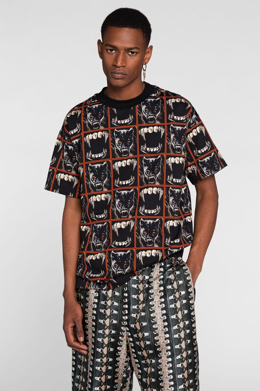 RC Teeth And Panther-Print T-Shirt RC Teeth And Panther-Print T-Shirt MULTICOLOR PNT61M-3PF25