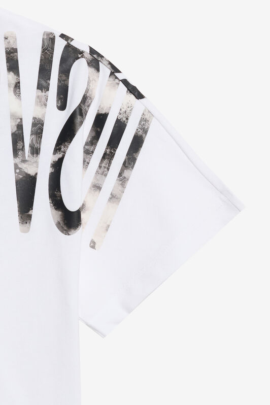 JU Weißes Baumwoll-T-Shirt Mit Logo-Druck BLACK WJT60K-JD001