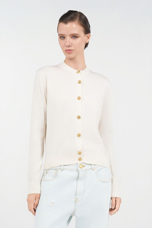 RC Wool Blend Cardigan Ivory UWM901-WH003