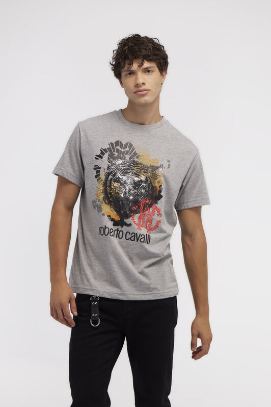 RC T-shirt with Jaguar logo and print Gray NOT60A-JD016