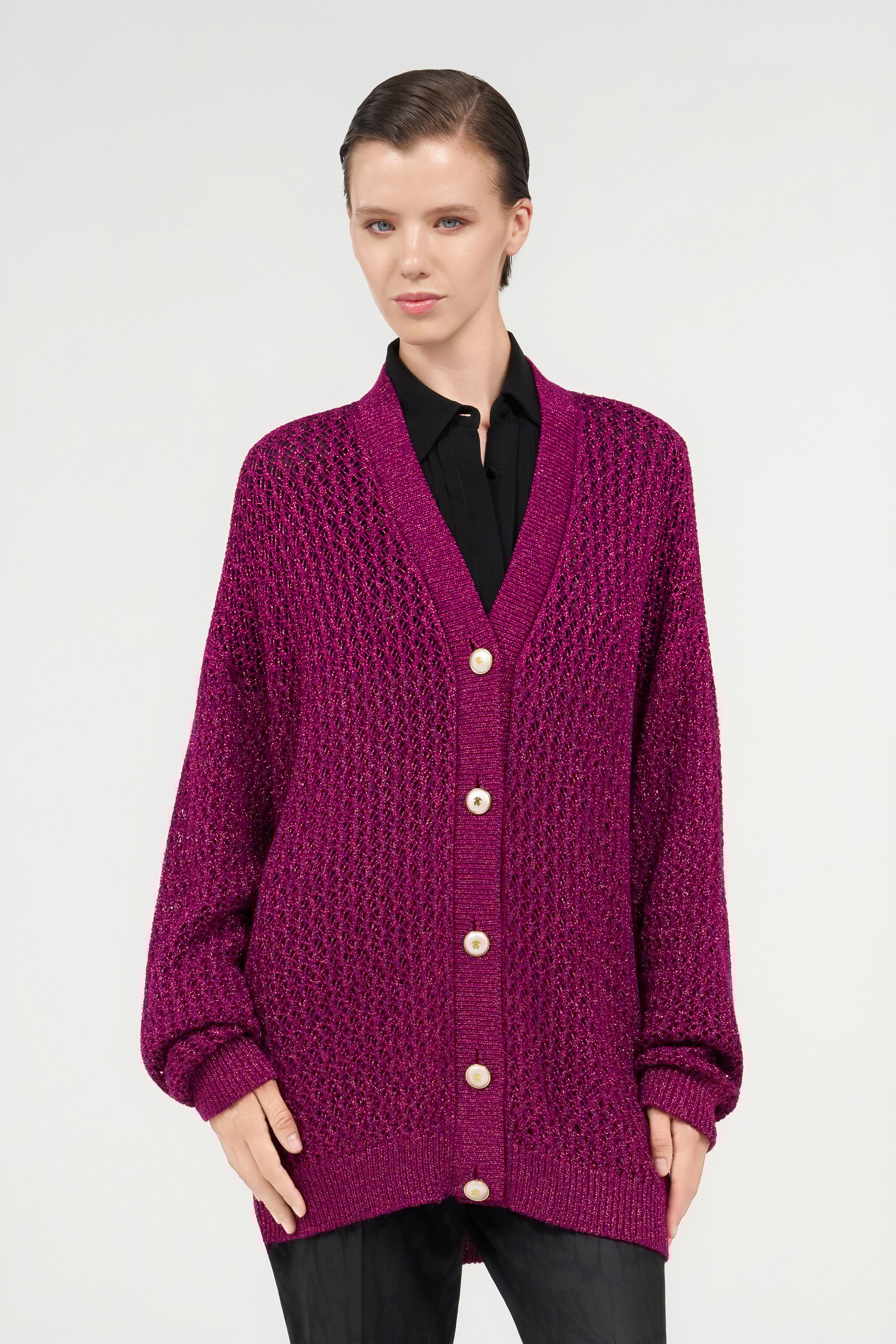 RC Lurex knit cardigan RC Lurex knit cardigan FUCHSIA WQM907-MO011
