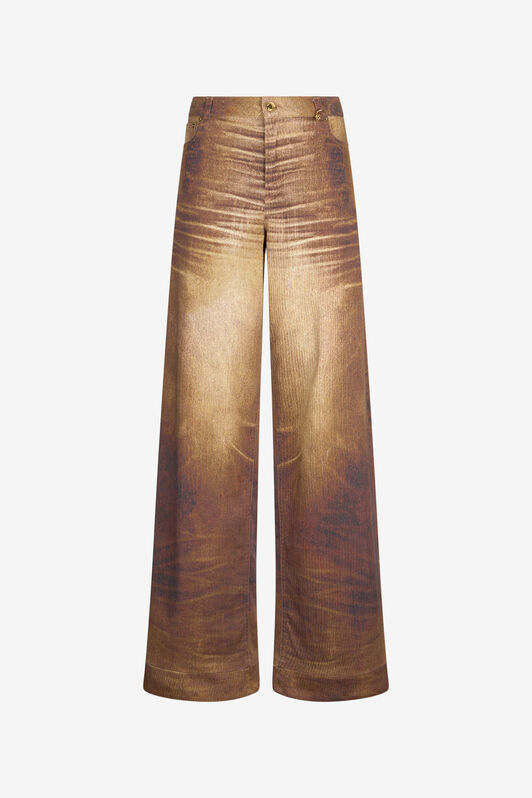 RC Woman Cotton Trousers Dark brown UWJ207-DAO91