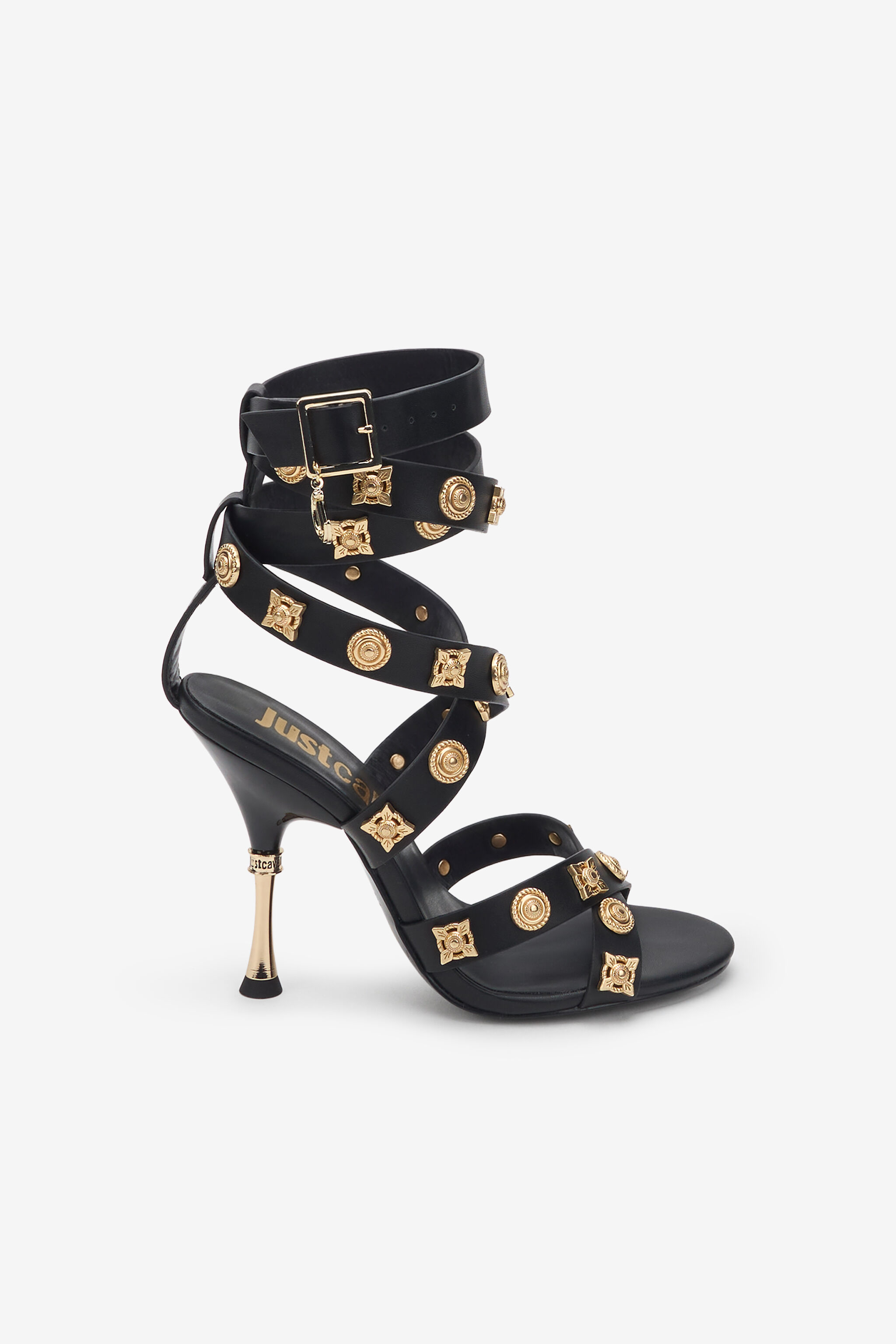 JC Black Strappy High-Heeled Sandal BLACK WFS078-WF316