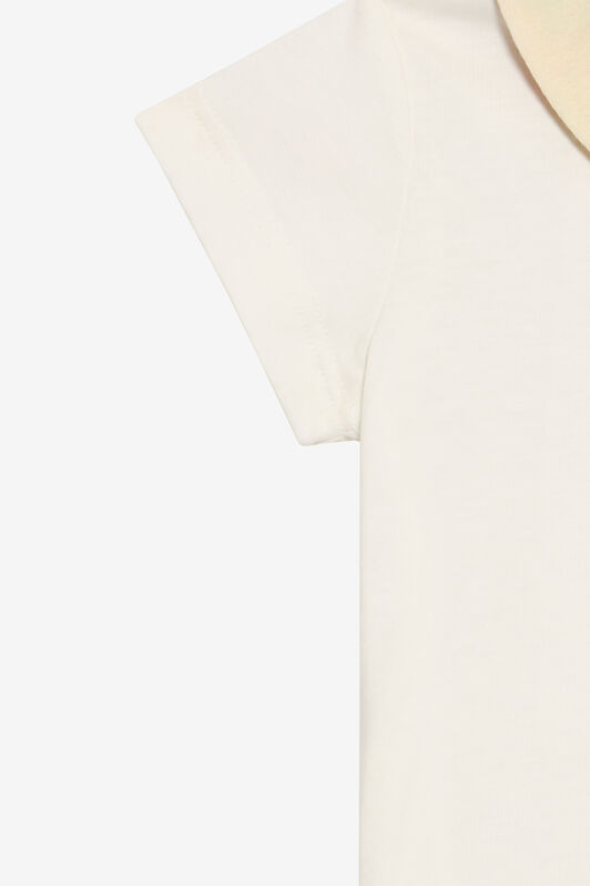 JU T-Shirt Bianco Latte Con Monogram RC E Farfalle MILKY WHITE VJT601-JD001