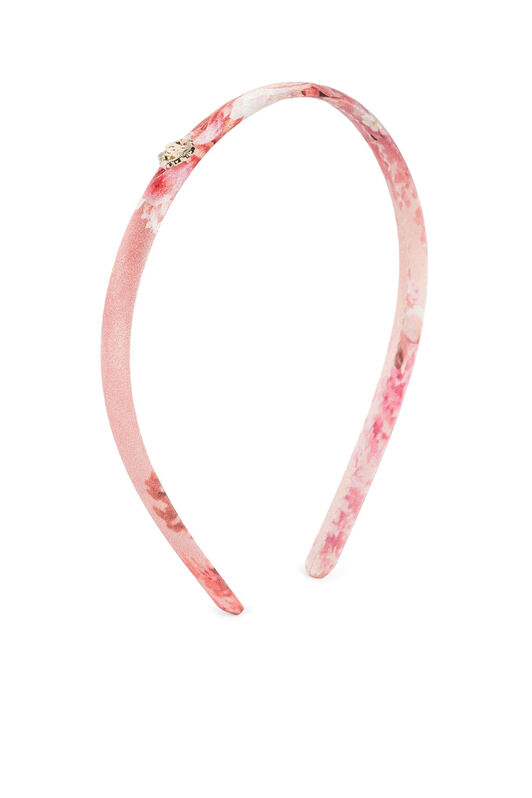 JU Flower-Print Silk Headband JU Flower-Print Silk Headband Pink FJG007-ITCW0
