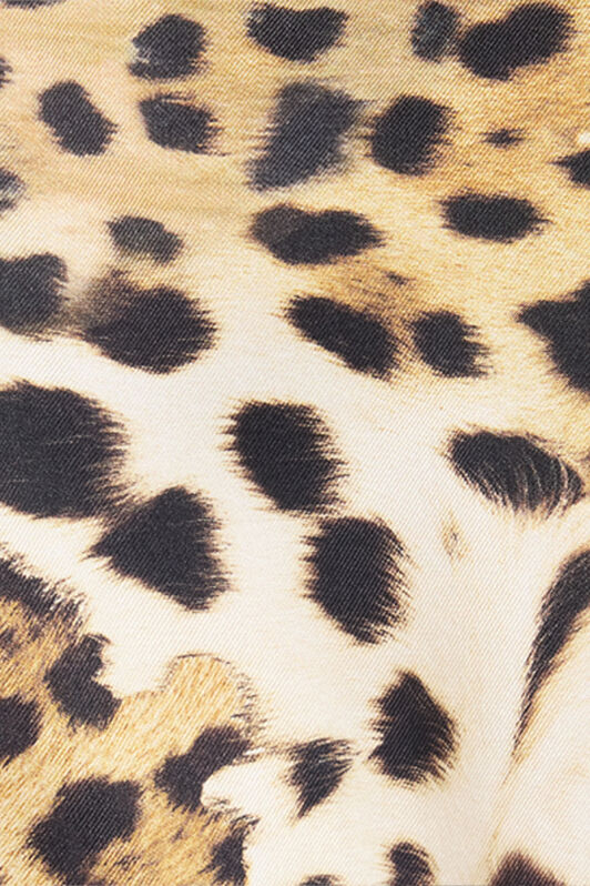 RC Silk Shirt with Animalier Prints Light brown VRT710-OZG34