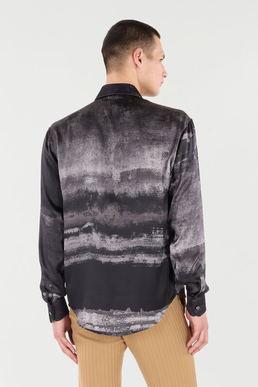 RC Silk Shirt with Used Dégradé Effect RC Silk Shirt with Used Dégradé Effect Negro VNT714-SZP69