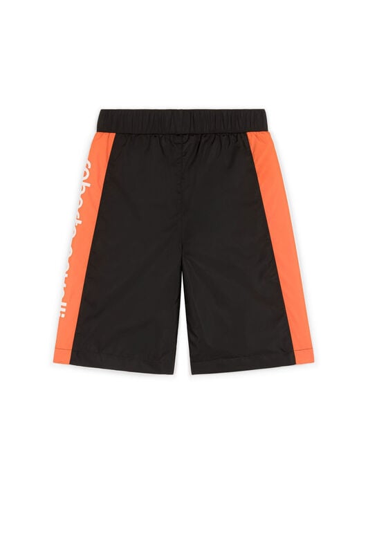JU Logo-Print Swim Shorts Noir KJW051-SB099
