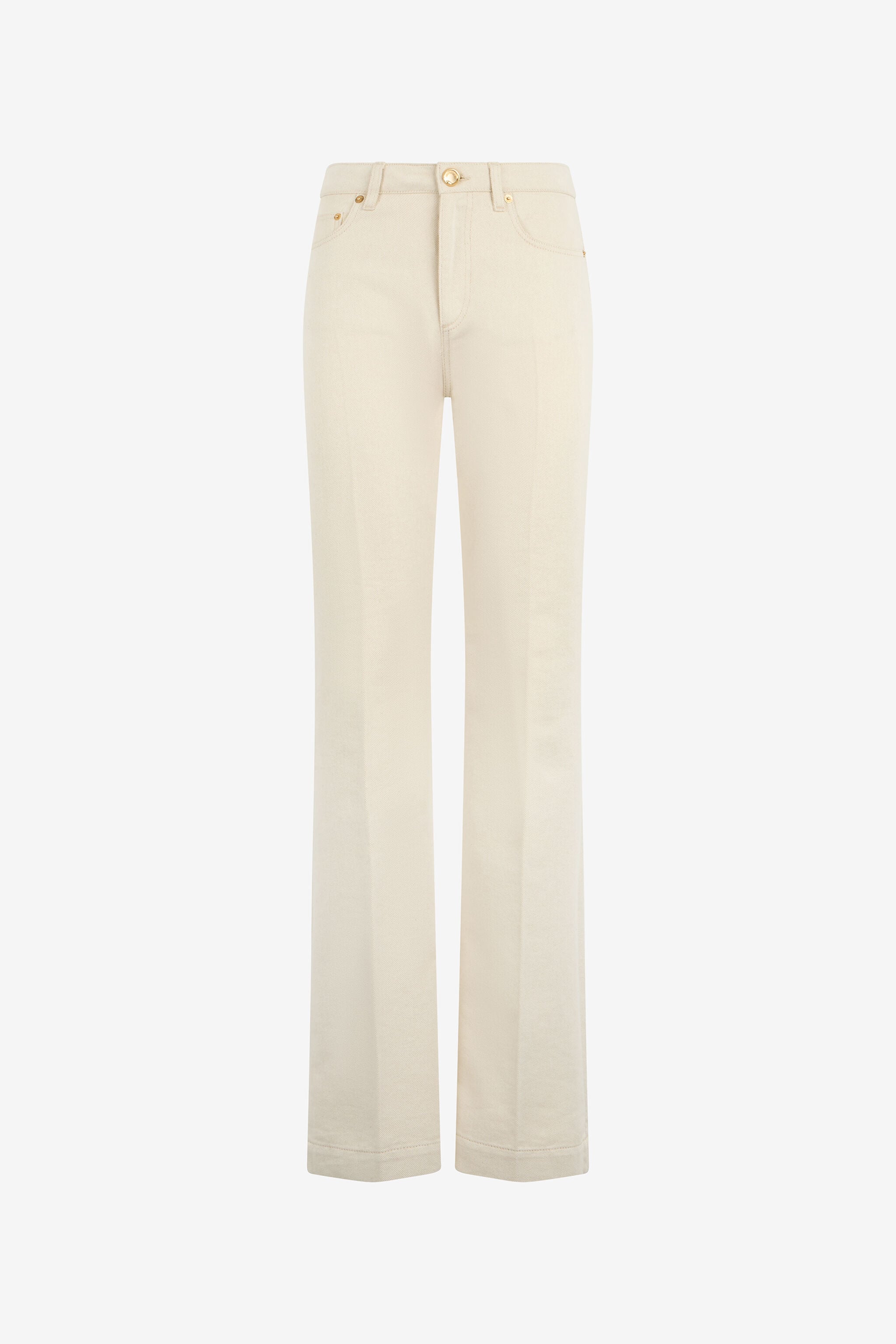 RC Jeans Flared Con Dettagli Oro RC Jeans Flared Con Dettagli Oro WHITE/GOLD WKJ221-VT004