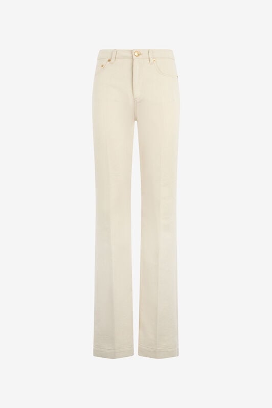 RC Jeans Flared Con Dettagli Oro RC Jeans Flared Con Dettagli Oro WHITE/GOLD WKJ221-VT004