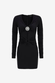 ${brand} Short dress with ruffles and stones ${colorDescription} ${masterID}