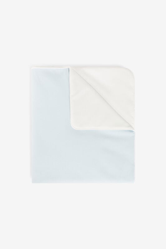 JU Logo-print detail blanket Light blue PJT805-JV025
