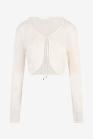 RC Knit Cardigan with Ray Motif BIANCO LATTE XQM901-MH012